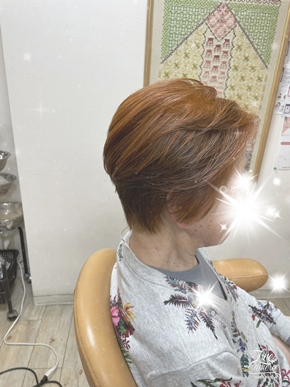 ヘナカラーとカットそしていつもシャンプー後はオゾントリートメントをさせて頂いてます